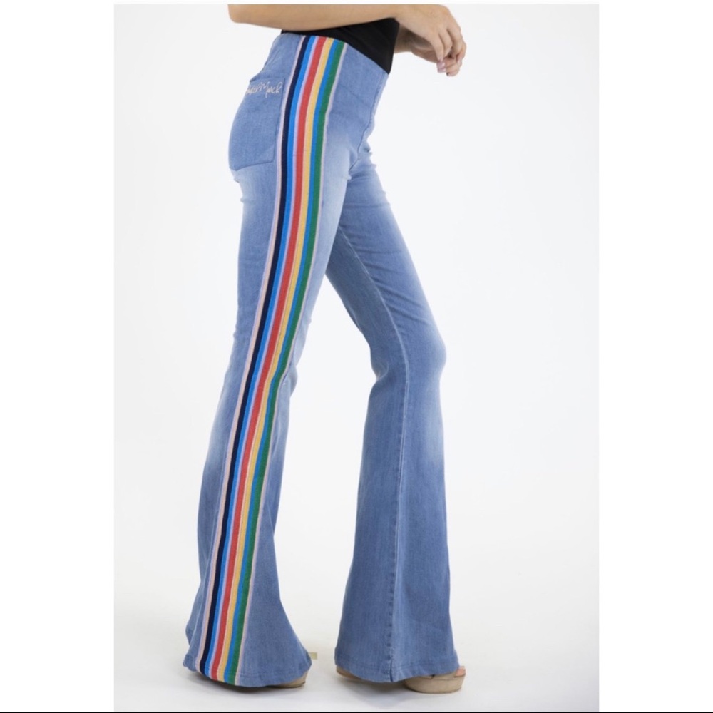 Judith March light Denim Flare Jean pants